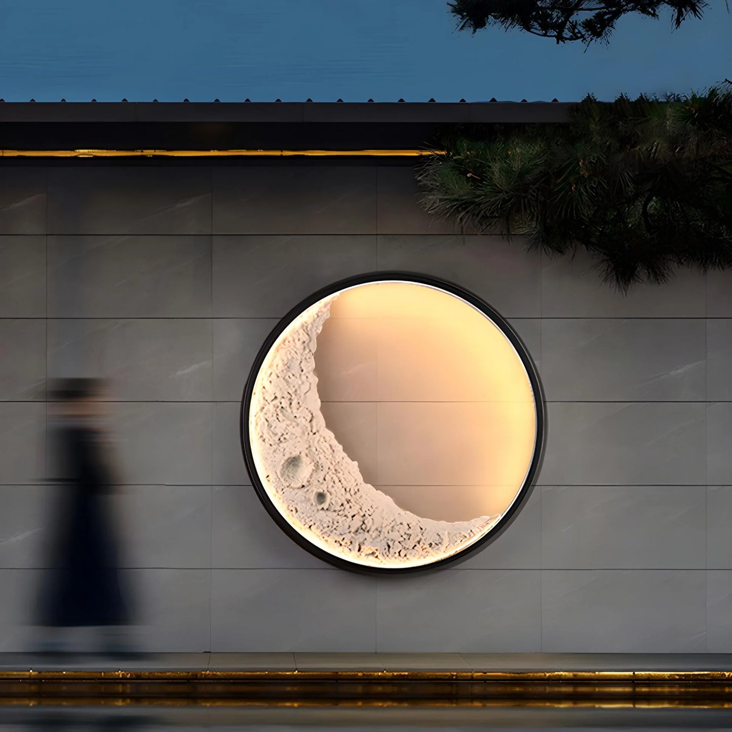 3D Moon Indoor & Outdoor Wall Lamp